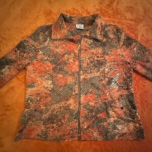Link Women's Orange and Black Patterned Jacket